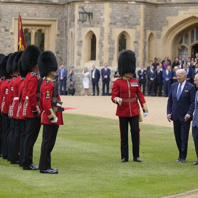 Joe Biden with King Charles III at Windsor Castle