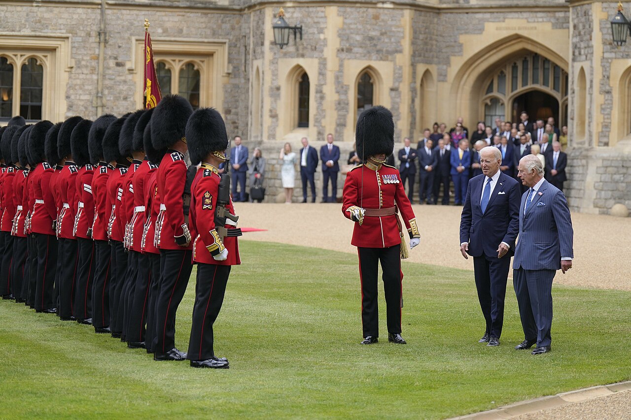 Joe Biden with King Charles III at Windsor Castle